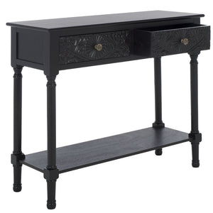 Safavieh Josie 2-Drawer Console Table – Timeless Elegance With Handcrafted Details For Entryways & Hallways Black CNS5708C