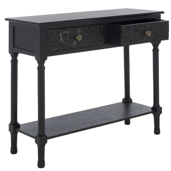 Safavieh Josie 2-Drawer Console Table – Timeless Elegance With Handcrafted Details For Entryways & Hallways Black CNS5708C