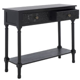 Safavieh Josie 2 Drawer Console Table  Black 35.5" x 13" x 29.5"