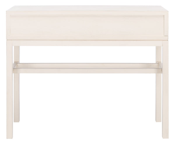 Safavieh Ajana Console Table - Modern Minimalist Design With Herringbone Drawers For Chic Entryway Storage Distressed White W/Distressed White Drawer CNS5709A