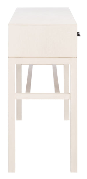 Safavieh Ajana Console Table - Modern Minimalist Design With Herringbone Drawers For Chic Entryway Storage Distressed White W/Distressed White Drawer CNS5709A