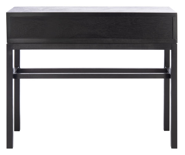 Safavieh Ajana Console Table - Modern Minimalist Design With Herringbone Drawers For Chic Entryway Storage Black W/ Greige Drawer CNS5709B
