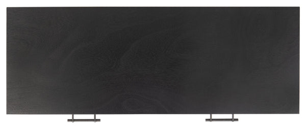 Safavieh Ajana Console Table - Modern Minimalist Design With Herringbone Drawers For Chic Entryway Storage Black W/ Greige Drawer CNS5709B