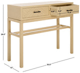 Safavieh Ajana 2 Drawer Console Natural 35.5" x 13" x 29.5"