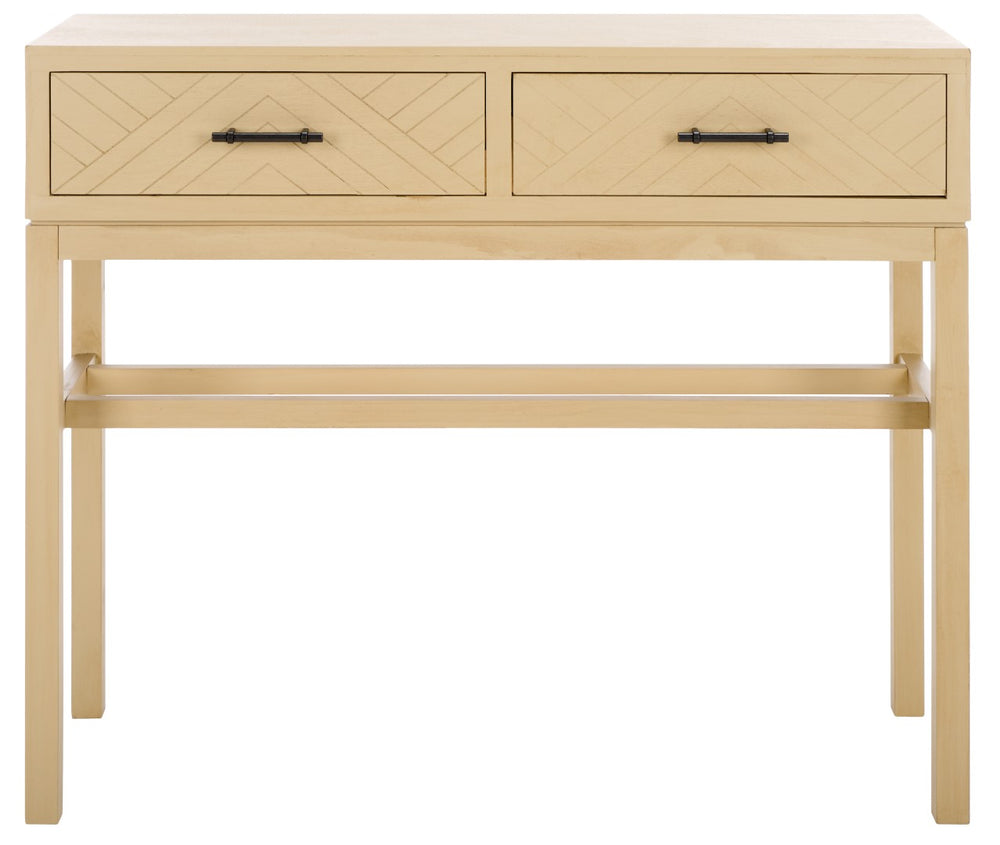 Safavieh Ajana 2 Drawer Console Natural 35.5" x 13" x 29.5"