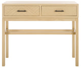 Safavieh Ajana 2 Drawer Console Natural 35.5" x 13" x 29.5"