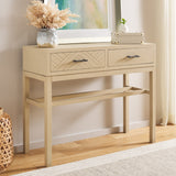 Safavieh Ajana 2 Drawer Console Natural 35.5" x 13" x 29.5"