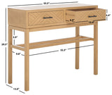 Safavieh Ajana 2 Drawer Console Camel 35.5" x 13" x 29.5"