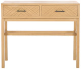 Safavieh Ajana 2 Drawer Console Camel 35.5" x 13" x 29.5"