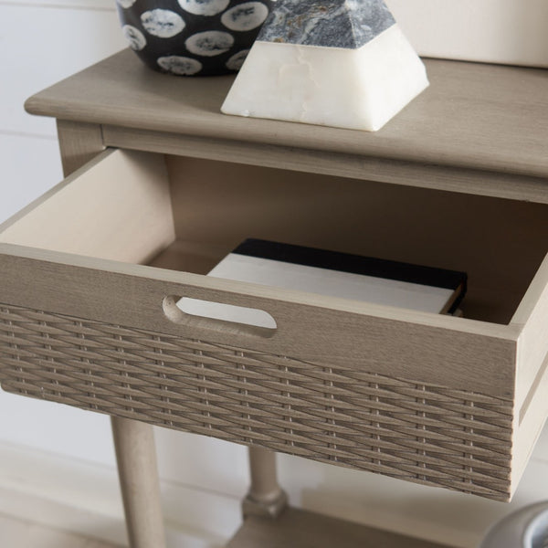 Safavieh Landers 2 Drawer Console Table With Farmhouse Charm And Elegant Carved Details For Stylish Storage Greige CNS5710D