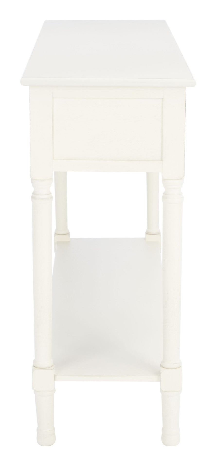 Safavieh Landers 3 Drawer Console Table - Classic Farmhouse Style With Turned Legs & Practical Storage Solutions Distressed White CNS5711A