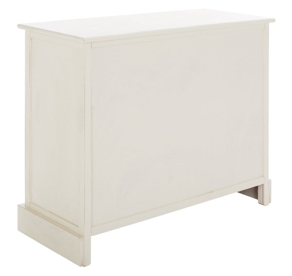 Safavieh Peyton Sideboard With Herringbone Design - Modern Storage Solution For Living Room And Entryway Distressed White CNS5712A