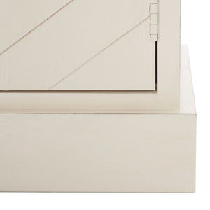 Safavieh Peyton Sideboard With Herringbone Design - Modern Storage Solution For Living Room And Entryway Distressed White CNS5712A
