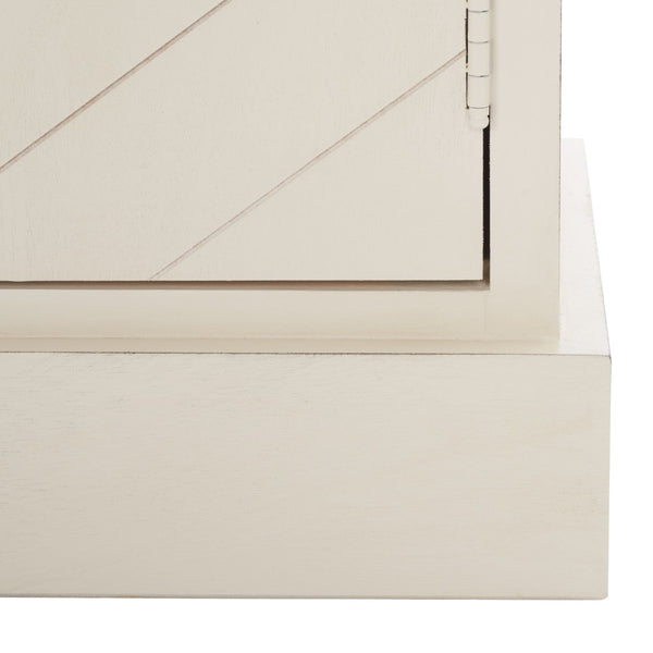 Safavieh Peyton Sideboard With Herringbone Design - Modern Storage Solution For Living Room And Entryway Distressed White CNS5712A