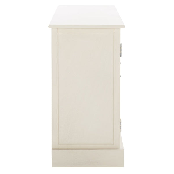 Safavieh Peyton Sideboard With Herringbone Design - Modern Storage Solution For Living Room And Entryway Distressed White CNS5712A