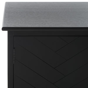 Safavieh Peyton Sideboard With Herringbone Design - Modern Storage Solution For Living Room And Entryway Black CNS5712B