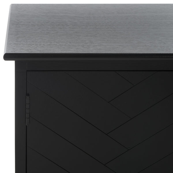 Safavieh Peyton Sideboard With Herringbone Design - Modern Storage Solution For Living Room And Entryway Black CNS5712B