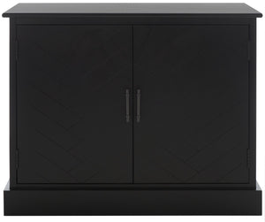 Safavieh Peyton Sideboard With Herringbone Design - Modern Storage Solution For Living Room And Entryway Black CNS5712B