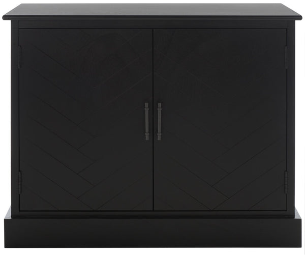 Safavieh Peyton Sideboard With Herringbone Design - Modern Storage Solution For Living Room And Entryway Black CNS5712B