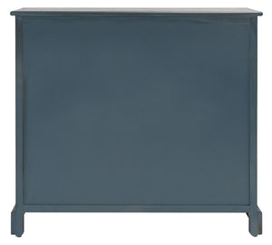 Safavieh Peyton Sideboard With Herringbone Design - Modern Storage Solution For Living Room And Entryway Antique Navy CNS5712E