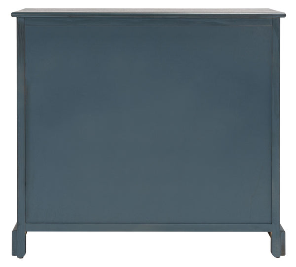 Safavieh Peyton Sideboard With Herringbone Design - Modern Storage Solution For Living Room And Entryway Antique Navy CNS5712E