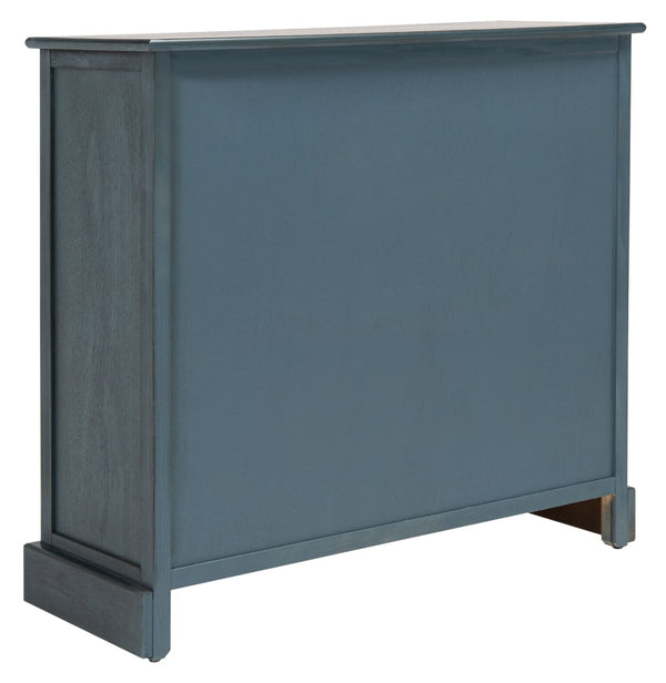 Safavieh Peyton Sideboard With Herringbone Design - Modern Storage Solution For Living Room And Entryway Antique Navy CNS5712E