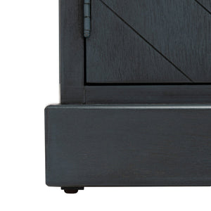 Safavieh Peyton Sideboard With Herringbone Design - Modern Storage Solution For Living Room And Entryway Antique Navy CNS5712E