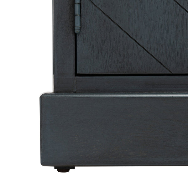 Safavieh Peyton Sideboard With Herringbone Design - Modern Storage Solution For Living Room And Entryway Antique Navy CNS5712E
