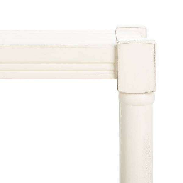 Safavieh Rafiki Console Table - British Colonial Charm For Entryways, Living Rooms & Versatile Spaces Distressed White CNS5714A