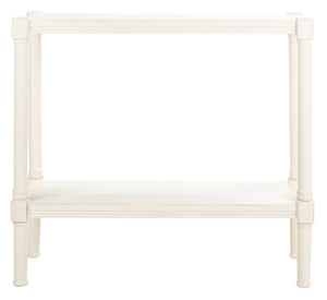 Safavieh Rafiki Console Table - British Colonial Charm For Entryways, Living Rooms & Versatile Spaces Distressed White CNS5714A