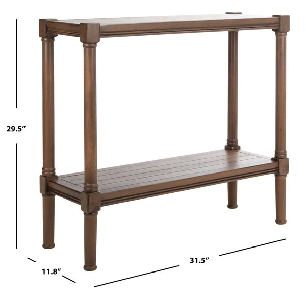 Safavieh Rafiki Console Table - British Colonial Charm For Entryways, Living Rooms & Versatile Spaces Brown CNS5714C