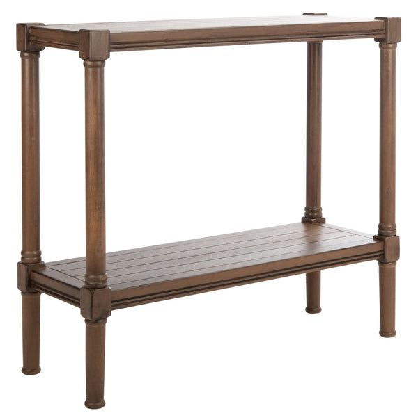 Safavieh Rafiki Console Table - British Colonial Charm For Entryways, Living Rooms & Versatile Spaces Brown CNS5714C