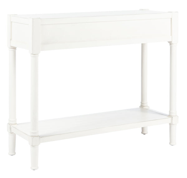 Safavieh Filbert 2 Drawer Console Table – Timeless Charm Meets Modern Minimalism For Entryway & Living Spaces Distressed White CNS5716A