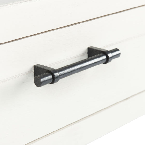Safavieh Filbert 2 Drawer Console Table – Timeless Charm Meets Modern Minimalism For Entryway & Living Spaces Distressed White CNS5716A