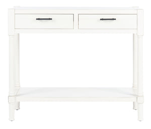 Safavieh Filbert 2 Drawer Console Table – Timeless Charm Meets Modern Minimalism For Entryway & Living Spaces Distressed White CNS5716A