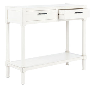 Safavieh Filbert 2 Drawer Console Table – Timeless Charm Meets Modern Minimalism For Entryway & Living Spaces Distressed White CNS5716A