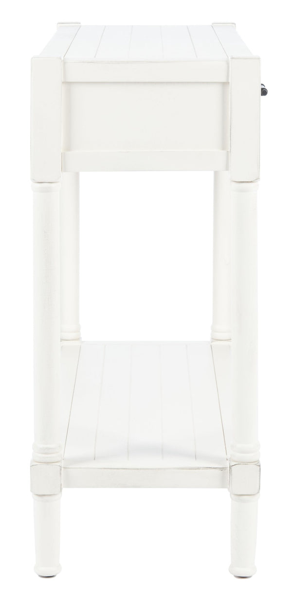 Safavieh Filbert 2 Drawer Console Table – Timeless Charm Meets Modern Minimalism For Entryway & Living Spaces Distressed White CNS5716A
