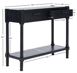 Safavieh Filbert 2 Drawer Console Table – Timeless Charm Meets Modern Minimalism For Entryway & Living Spaces Black CNS5716B