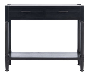 Safavieh Filbert 2 Drawer Console Table – Timeless Charm Meets Modern Minimalism For Entryway & Living Spaces Black CNS5716B