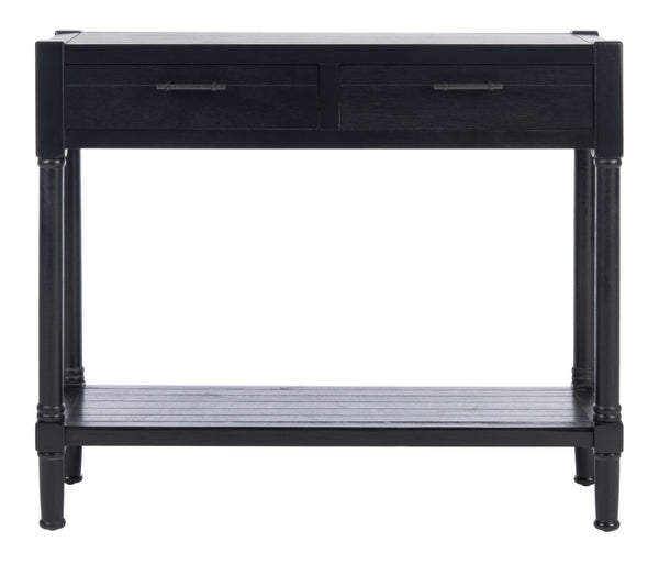 Safavieh Filbert 2 Drawer Console Table – Timeless Charm Meets Modern Minimalism For Entryway & Living Spaces Black CNS5716B