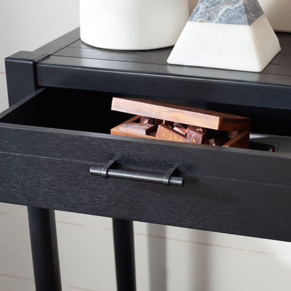 Safavieh Filbert 2 Drawer Console Table – Timeless Charm Meets Modern Minimalism For Entryway & Living Spaces Black CNS5716B