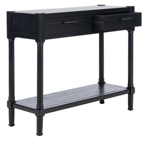 Safavieh Filbert 2 Drawer Console Table – Timeless Charm Meets Modern Minimalism For Entryway & Living Spaces Black CNS5716B