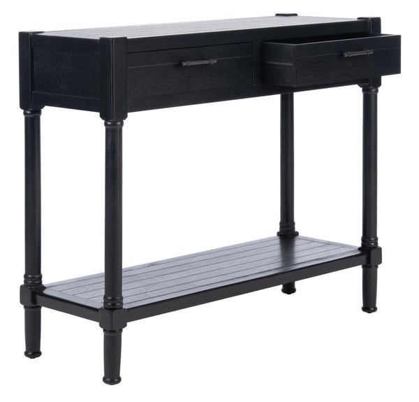 Safavieh Filbert 2 Drawer Console Table – Timeless Charm Meets Modern Minimalism For Entryway & Living Spaces Black CNS5716B