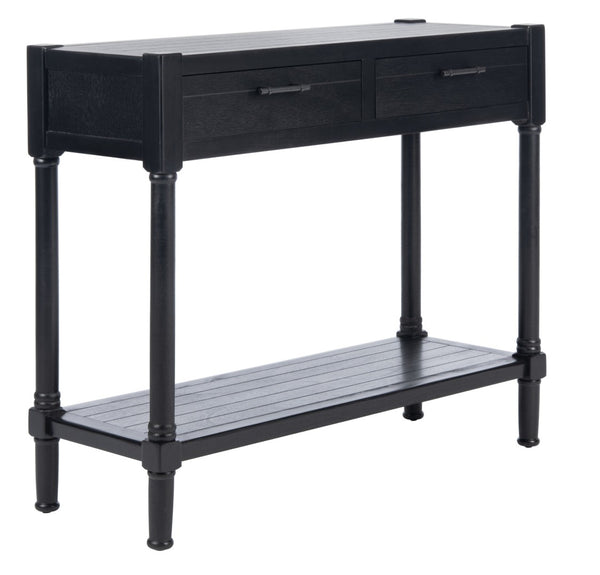 Safavieh Filbert 2 Drawer Console Table – Timeless Charm Meets Modern Minimalism For Entryway & Living Spaces Black CNS5716B