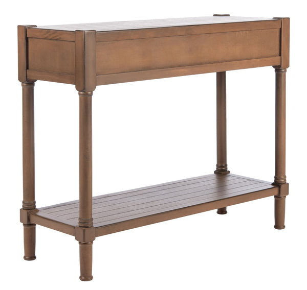 Safavieh Filbert 2 Drawer Console Table – Timeless Charm Meets Modern Minimalism For Entryway & Living Spaces Brown CNS5716C
