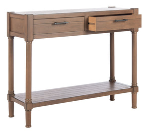 Safavieh Filbert 2 Drawer Console Table – Timeless Charm Meets Modern Minimalism For Entryway & Living Spaces Brown CNS5716C