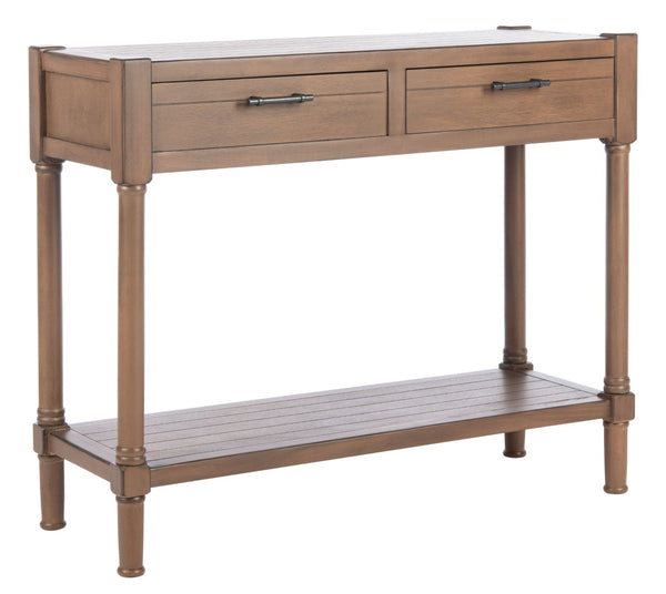 Safavieh Filbert 2 Drawer Console Table – Timeless Charm Meets Modern Minimalism For Entryway & Living Spaces Brown CNS5716C
