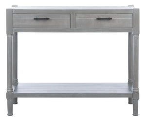 Safavieh Filbert 2 Drawer Console Table – Timeless Charm Meets Modern Minimalism For Entryway & Living Spaces White Washed Grey CNS5716D