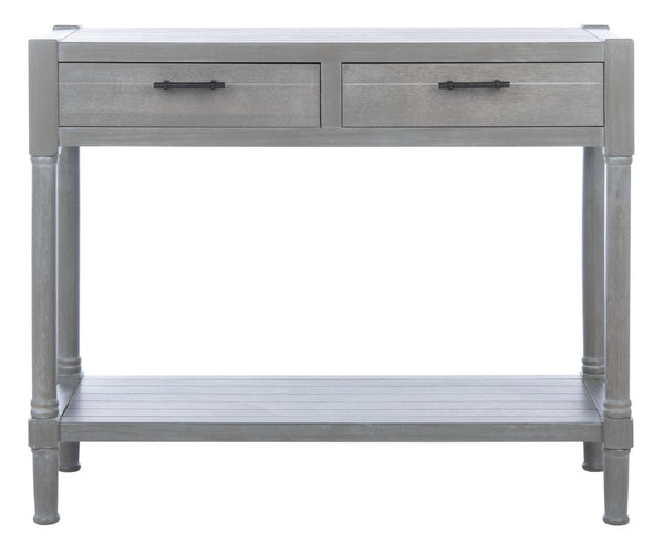 Safavieh Filbert 2 Drawer Console Table – Timeless Charm Meets Modern Minimalism For Entryway & Living Spaces White Washed Grey CNS5716D