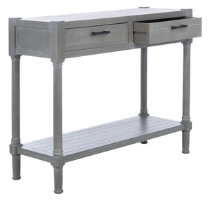 Safavieh Filbert 2 Drawer Console Table – Timeless Charm Meets Modern Minimalism For Entryway & Living Spaces White Washed Grey CNS5716D